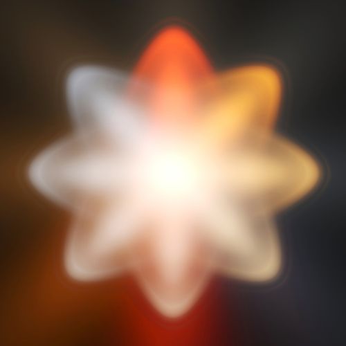 kleurenspectrum afgebeeld in een stervorm